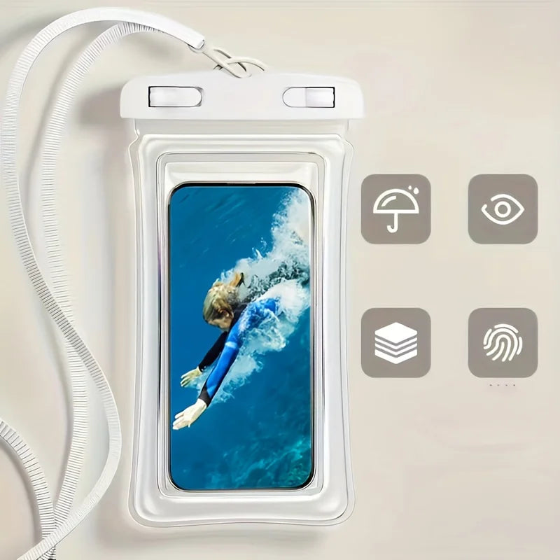 Clear Waterproof Phone Pouch with Neck Strap