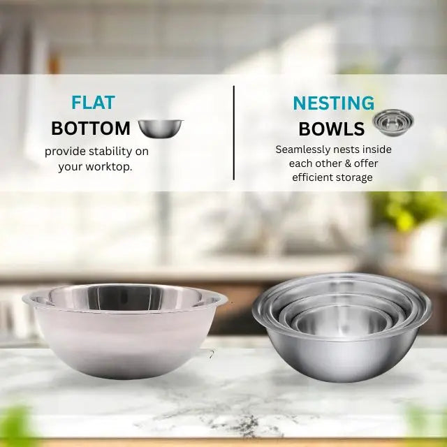 Premium Stainless Steel Mixing Bowls Set