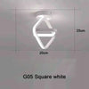 G05 Square white LED ceiling light fixture with a modern diamond shape design.