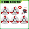 Set of four white and red microfiber mop pads for Vileda O-cedar mop system