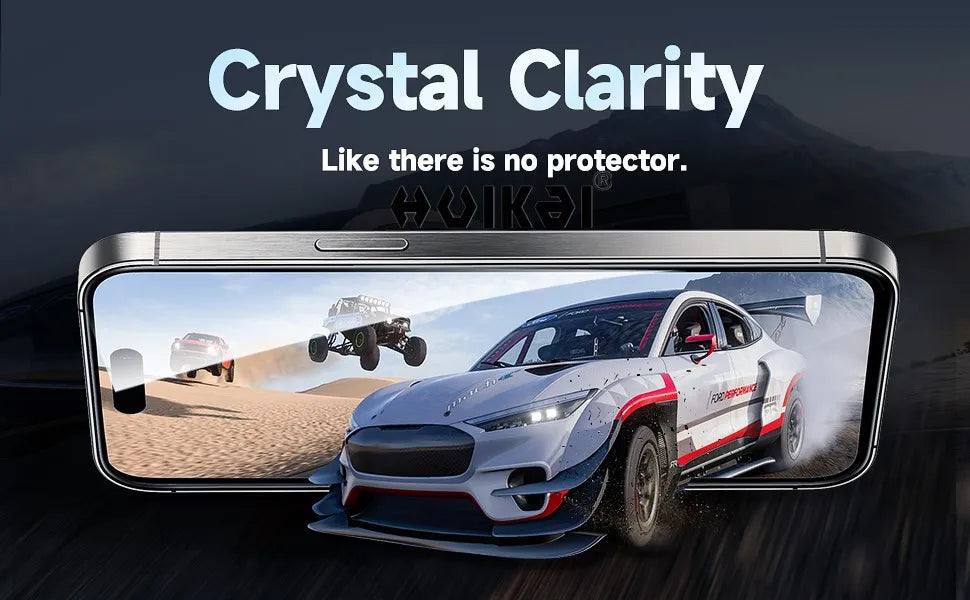 2-Pack Tempered Glass Screen Protector for iPhone with Auto Dust-Elimination Install