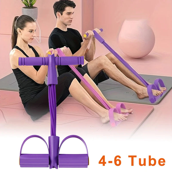 4-Level Resistance Pull Rope with Non-Slip Handles