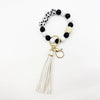 Boho Silicone Bead Keychain with Tassel