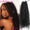 Pre-Looped Crochet Boho Locs with Curly Human Hair Extensions