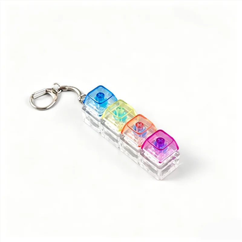 LED Light-Up Keyboard Keychain Fidget Toy