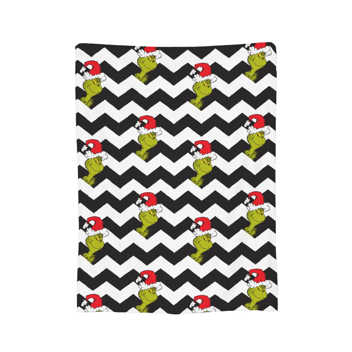 Grinch-Themed Coral Fleece Throw Blanket