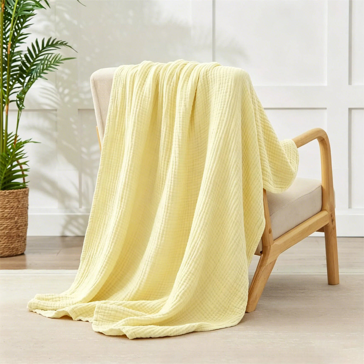 6-Layer Cotton Muslin Blanket – Lightweight & Breathable for All-Season Comfort