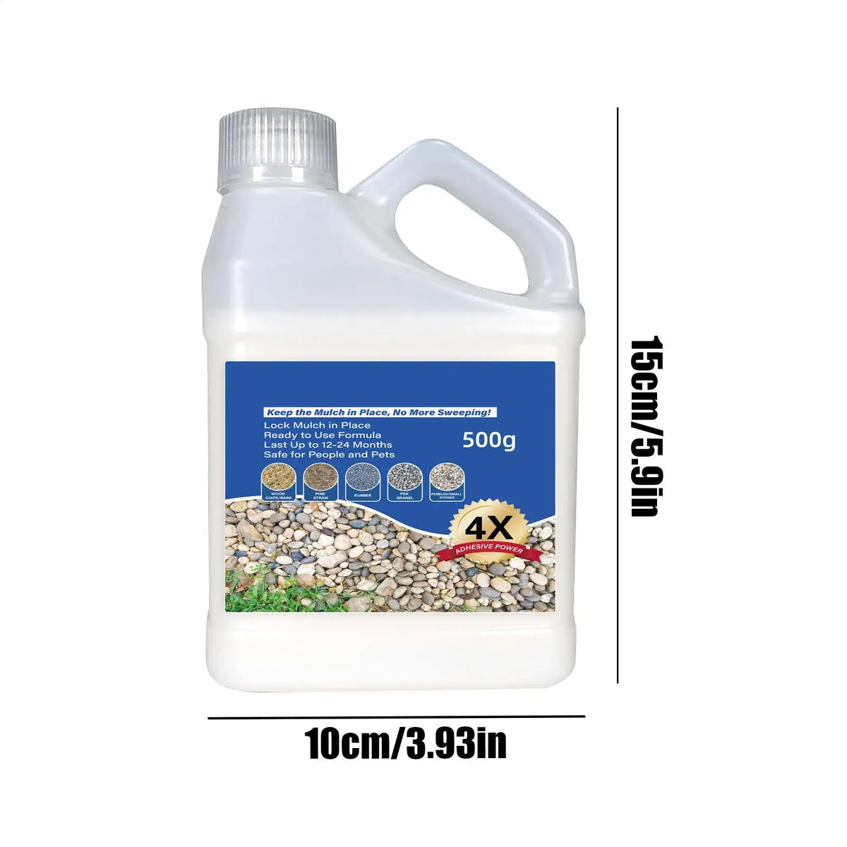 Pea Gravel & Rock Adhesive - Fast-Drying Stone Glue for Outdoor Landscaping