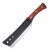 A heavy-duty forged wood splitting axe with a dark wooden handle and a metal blade.