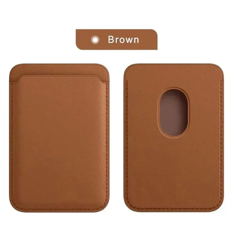 Leather Magnetic Card Holder Phone Case with MagSafe Compatibility