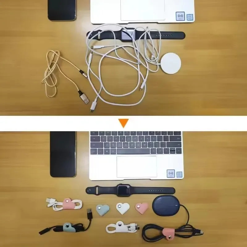 Durable Leather Cable Protectors for Charging Cords