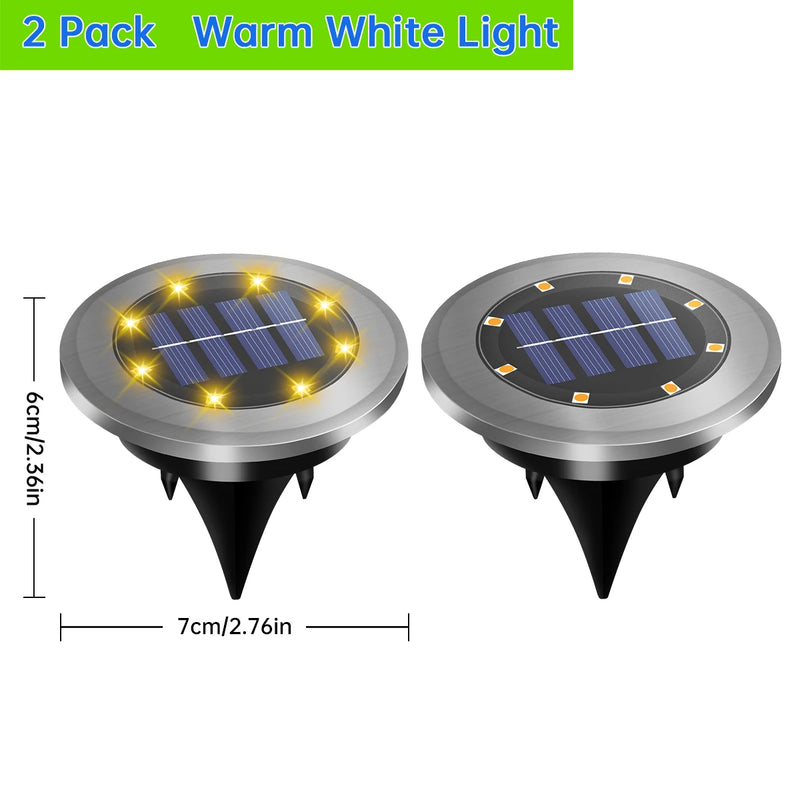 Solar-Powered LED In-Ground Pathway Lights
