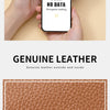 Women's RFID-Blocking Leather Wallet with Keychain and Coin Pocket