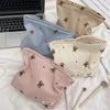Corduroy Bear Print Makeup Bag – Large Capacity Cosmetic Organizer