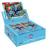 A box of My Little Pony Friendship Eternal Radiant Moon Gilded Card Pack featuring colorful artwork and text.