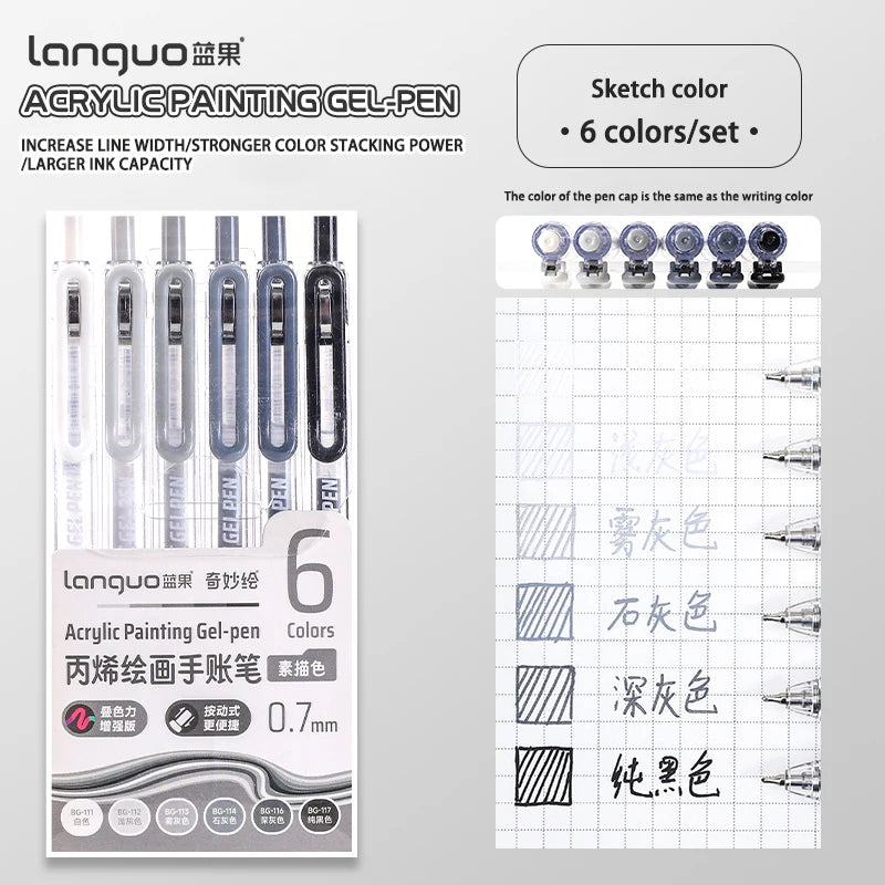 Vibrant Acrylic Gel Pens Set for Art & Writing