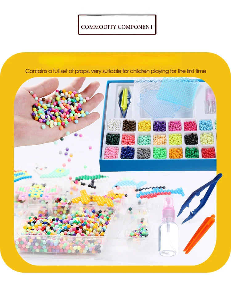 Magic Water Spray Beads Craft Kit – 1000 Colorful Beads for DIY Art Projects