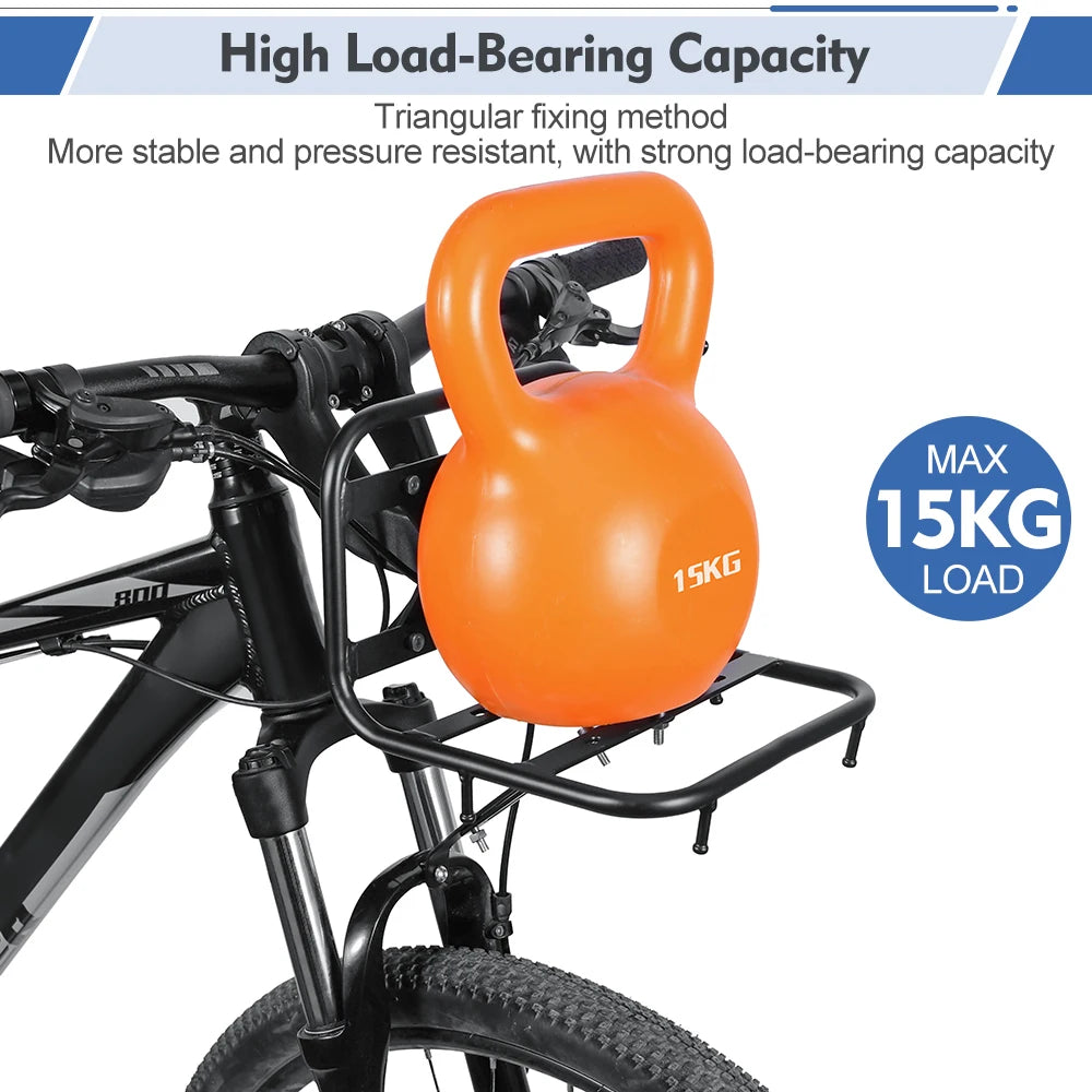 MTB Front Rack Carrier for Bicycle Panniers and Cargo