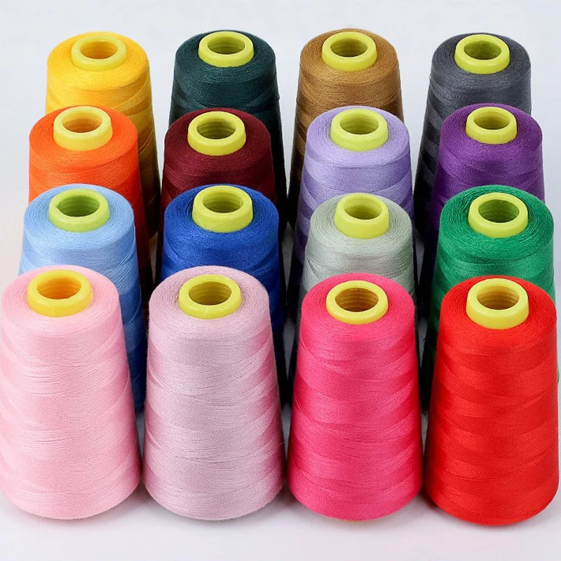 Solid Color Polyester Sewing Thread Spools (3000 Yards Each)