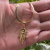 Triple Moon Goddess Pendant Necklace