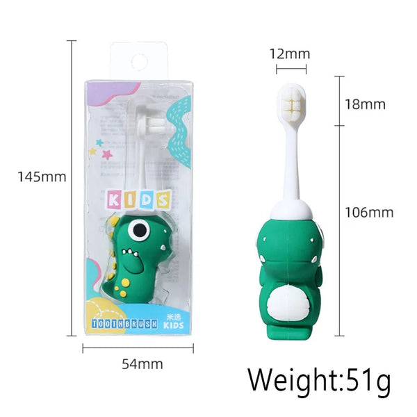 Dinosaur Kids Toothbrush – Soft Bristles & Non-Slip Handle (Single Unit)