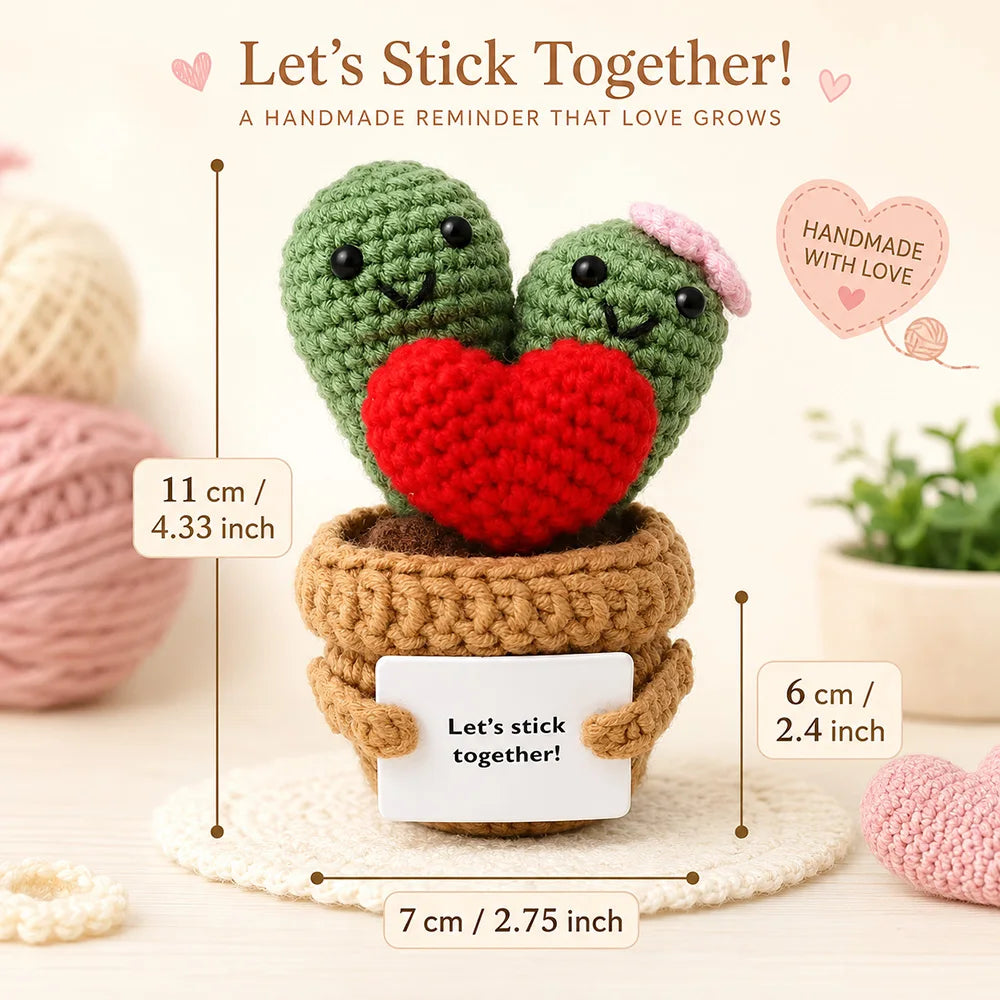 Handmade Crochet Amigurumi Doll with Love and Encouragement