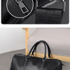 Retro PU Leather Weekender Duffel Bag with Adjustable Shoulder Strap