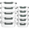 Clear Glass Food Storage Containers with Lids