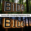 Modern Solar-Powered LED House Number Sign