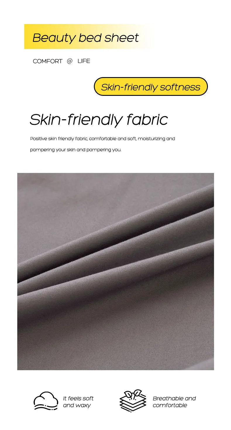Waterproof Fitted Bed Sheet with 360-Degree Elastic Band