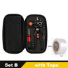 Black precision grafting pruner set with three interchangeable blades and tape