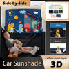 Telescopic Magnetic Car Window Shades with UV Protection and Insect Mesh