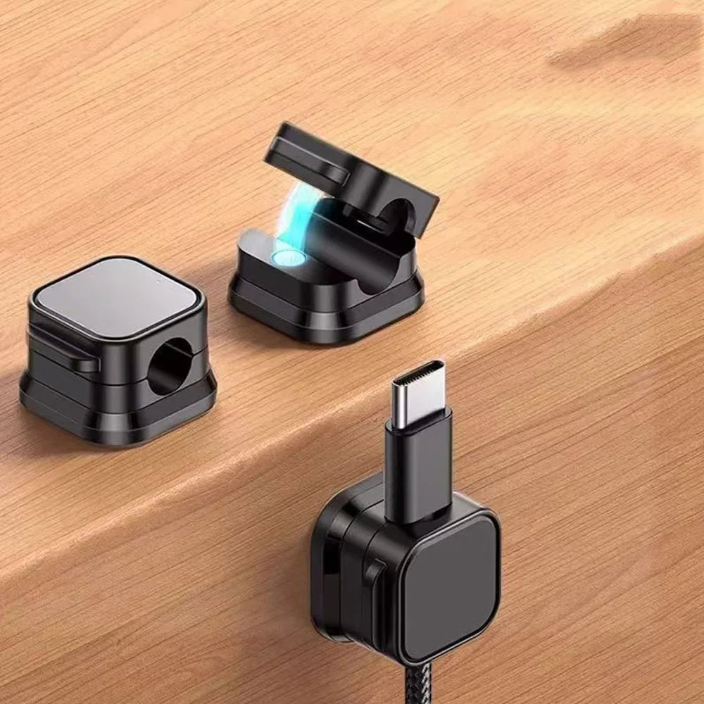 Magnetic Cable Clips for Desk Organization (12-Pack)