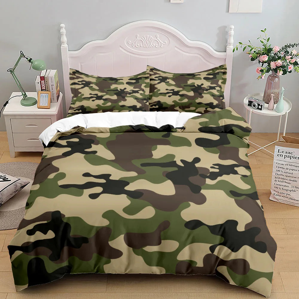 Camouflage Duvet Cover Set with Pillowcases