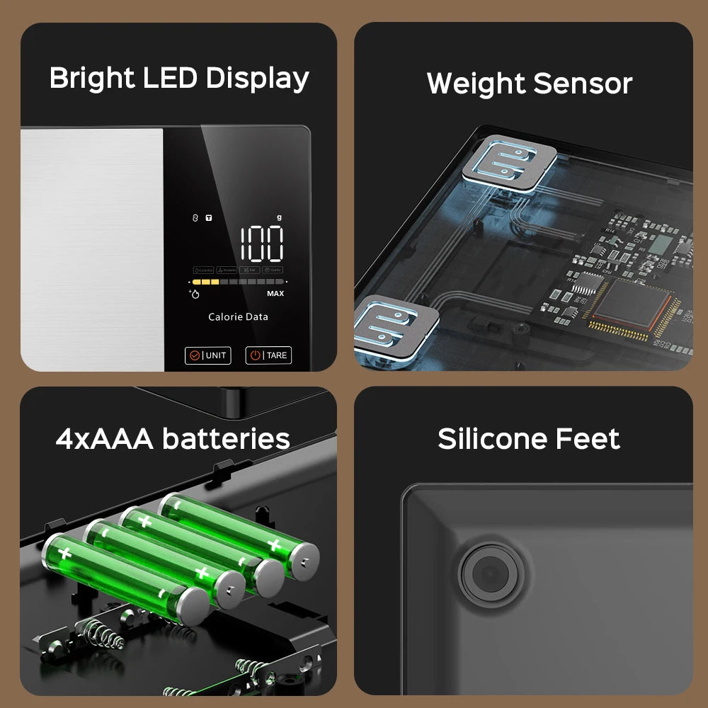 Smart Nutrition Scale with Calorie & Macro Tracking