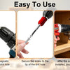 A hand inserts a magnetic screwdriver bit into a drill hole, demonstrating the easy use of the tool.