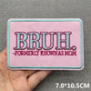 Pink Embroidered Iron-On Letter Patches for Clothing & Accessories