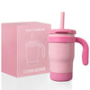 Kids Insulated Tumbler with Handle and Straw