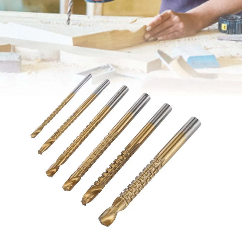 Titanium-Coated Serrated Drill Bit Set (3-8mm)