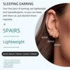 5-Piece Gold-Plated Huggie Hoop Earring Set