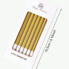 Elegant Gold Metallic Birthday Candles (Set of 6 or 12)