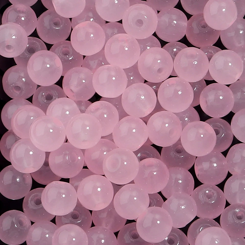 Colorful Round Glass Beads for Jewelry Making