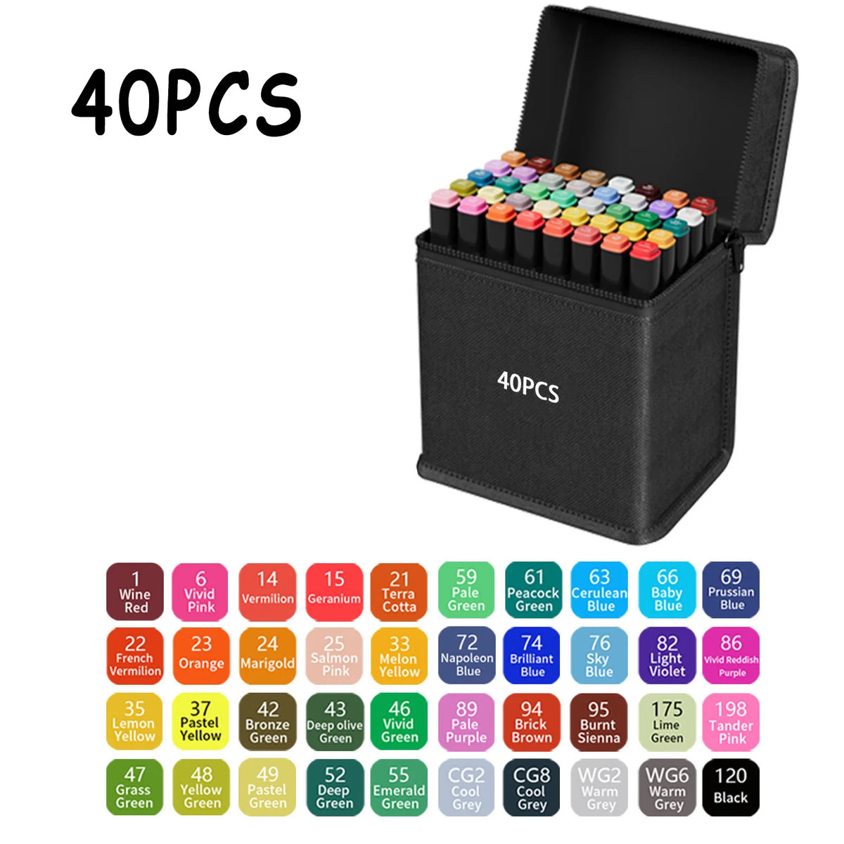 Professional Dual-Tip Art Markers Set for Drawing & Illustration