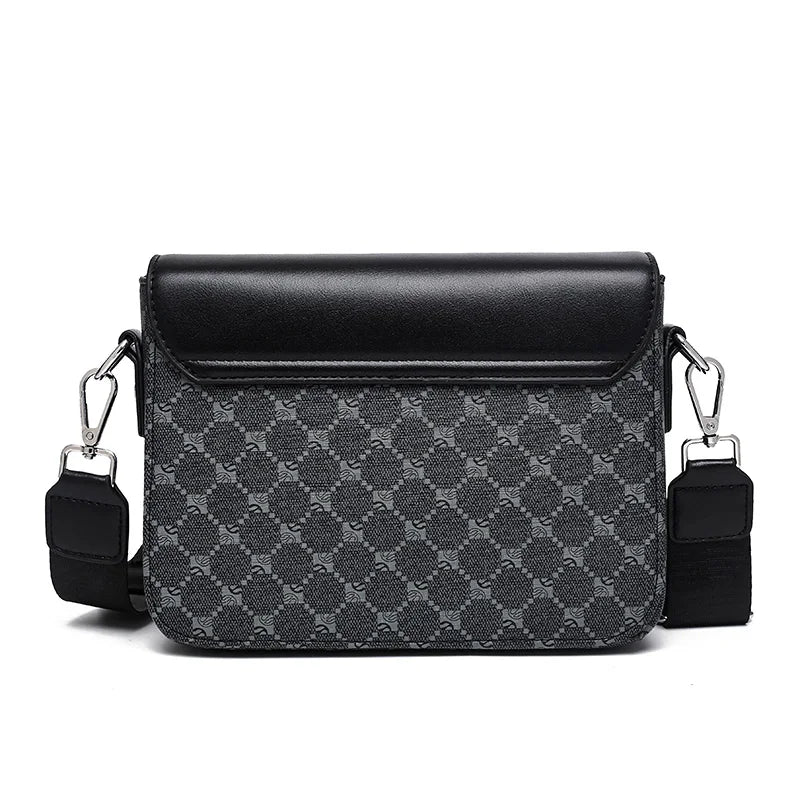 Men's Jacquard Crossbody Bag with Waterproof Finish