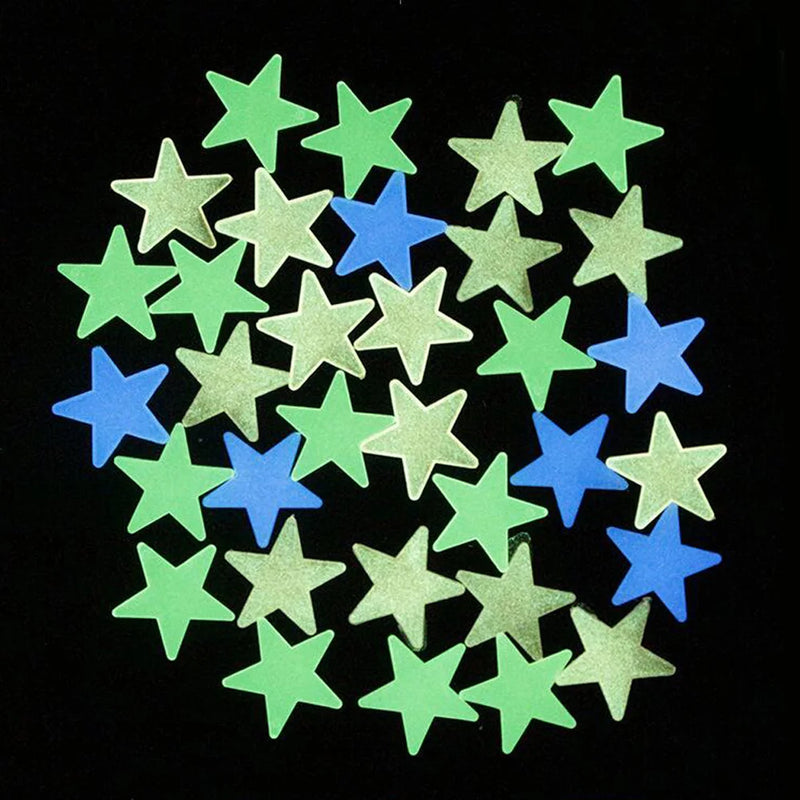 Calcomanías de Estrellas Brillantes en la Oscuridad para Pared