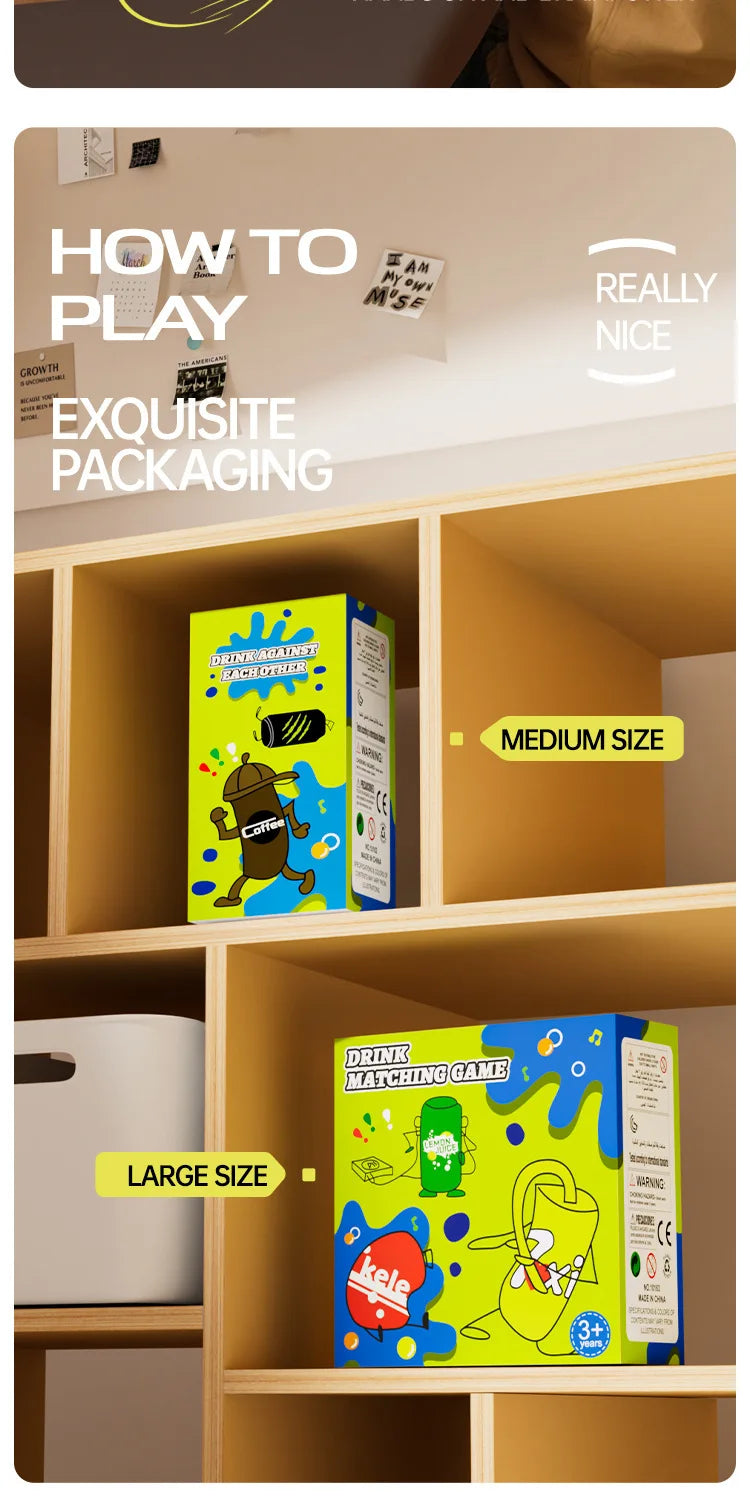 Bottle Guessing Memory Board Game for Kids