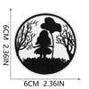 Red 3D Embroidered Iron-On Patches for Clothing & Crafts