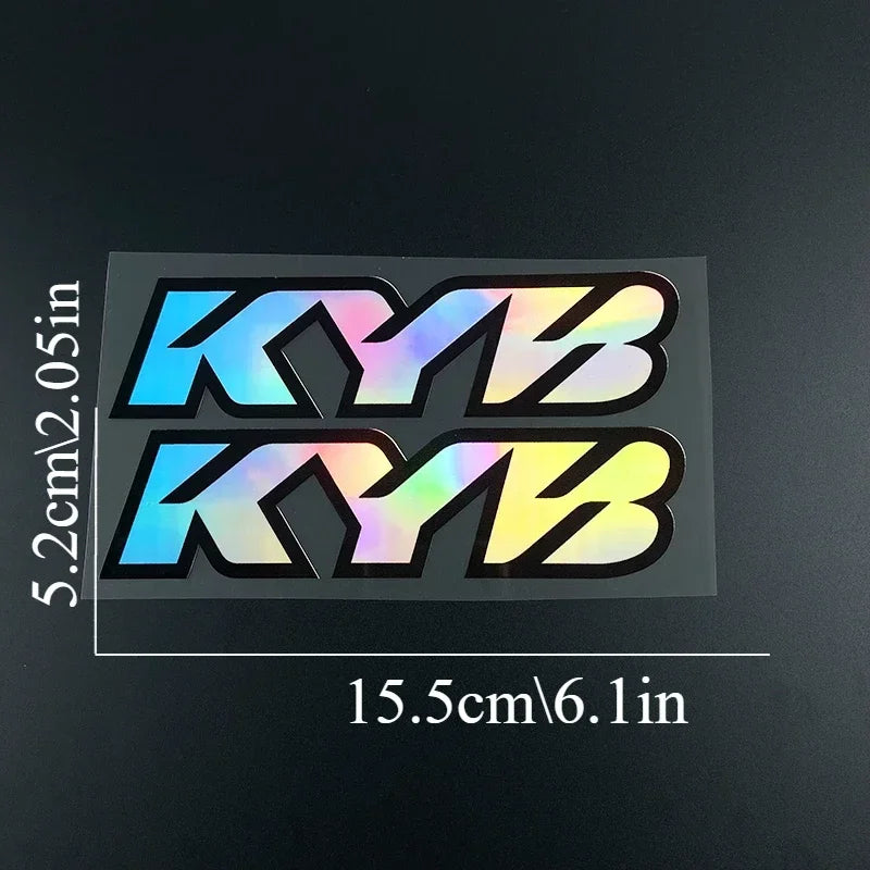 KYB Fork Suspension Decal Stickers for Motorcycles (2-Pack)