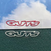 GUTS Text Vinyl Decal – Waterproof Car & Laptop Sticker