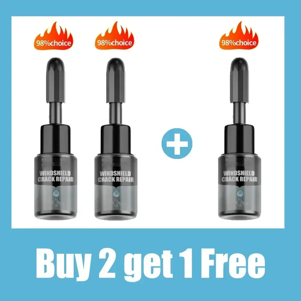Windshield Repair Kit with Curing Fluid
